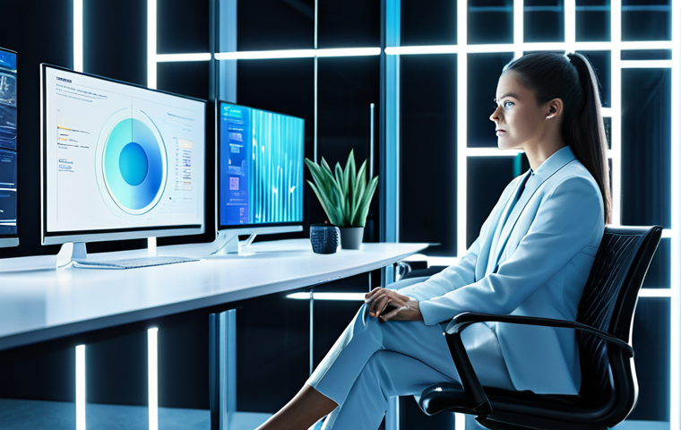 디지털 광고 활용법 - Generative AI Empowerment in Digital Advertising**

*   **Prompt:** A dynamic, futuristic scene. A y...