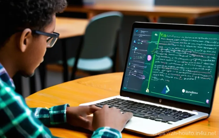 온라인 시험 준비 활용법 - **Prompt: Immersive Online Mock Exam Experience**
    A realistic and compelling image of a focused ...