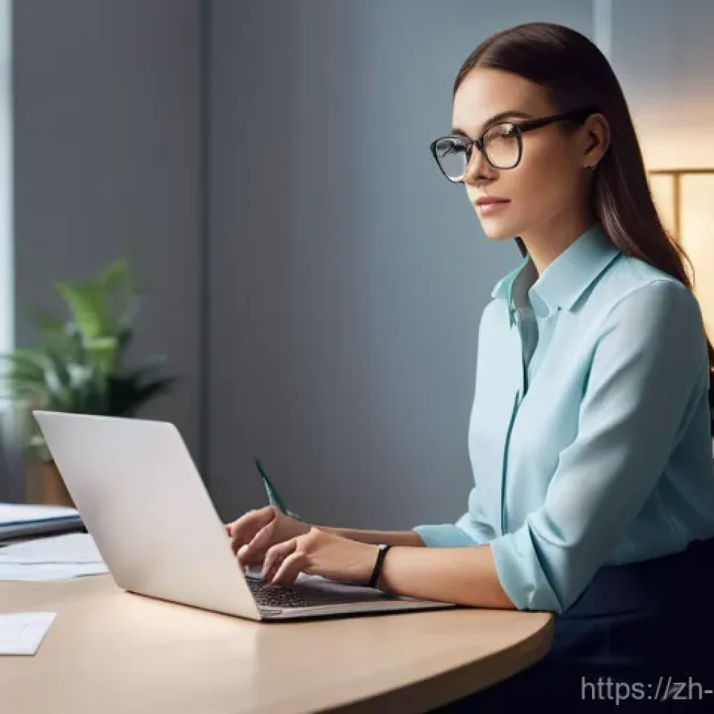 업무 자동화 도구 활용법 - **Prompt 1: "From Chaos to Control"**
    A young professional woman, in her late 20s, with a compos...