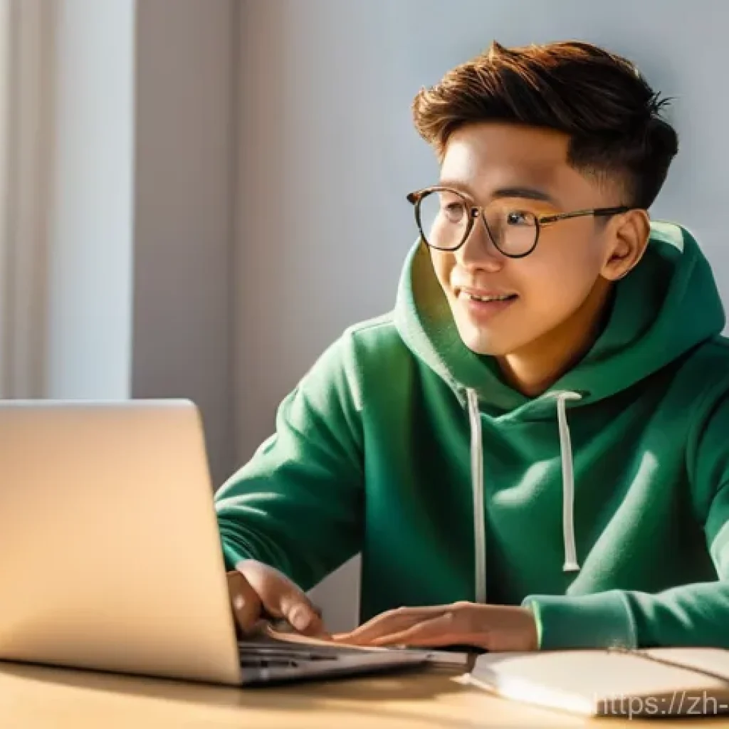 유튜브 채널 활용법 - **Prompt:** A young, enthusiastic content creator (wearing a stylish hoodie and jeans) is seated at ...