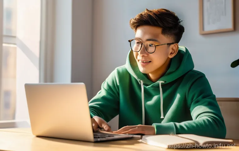 유튜브 채널 활용법 - **Prompt:** A young, enthusiastic content creator (wearing a stylish hoodie and jeans) is seated at ...