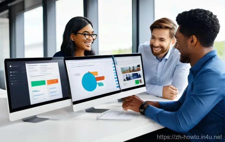 프로젝트 관리 소프트웨어 활용법 - **Prompt:** A futuristic, professional project manager, mid-30s, male, with short, neat hair and wea...