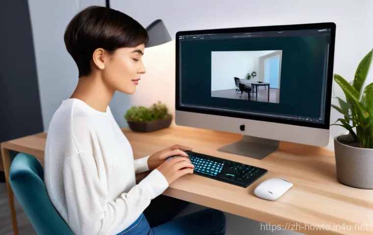 영상 편집 소프트웨어 활용법 - **Prompt:** A young, stylish woman with vibrant, short hair, wearing a trendy yet modest long-sleeve...