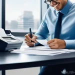 DocuSign 활용법 - **Prompt:** A dynamic split image illustrating the stark contrast between traditional and modern con...